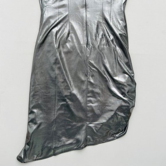 Torn by Ronny Kobo Strappy Dress Metallic Silver ( L ) - Picture 7 of 12